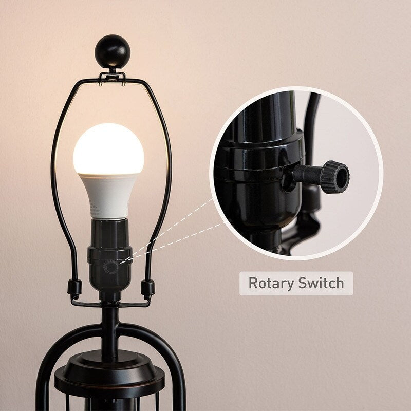 Ensemble de lampes de table KAWOTI de 21,5 pouces avec veilleuse, ports USB et ampoules