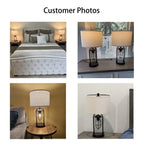 Ensemble de lampes de table KAWOTI de 21,5 pouces avec veilleuse, ports USB et ampoules