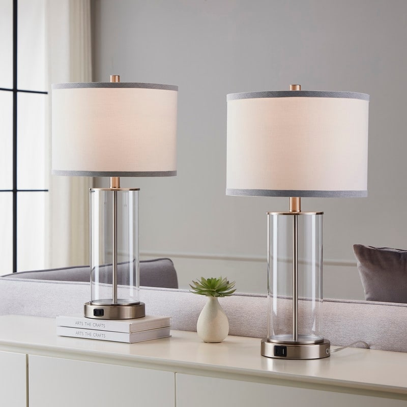 Ensemble de lampes de table à commande tactile KAWOTI 23.25 avec port USB et ampoules