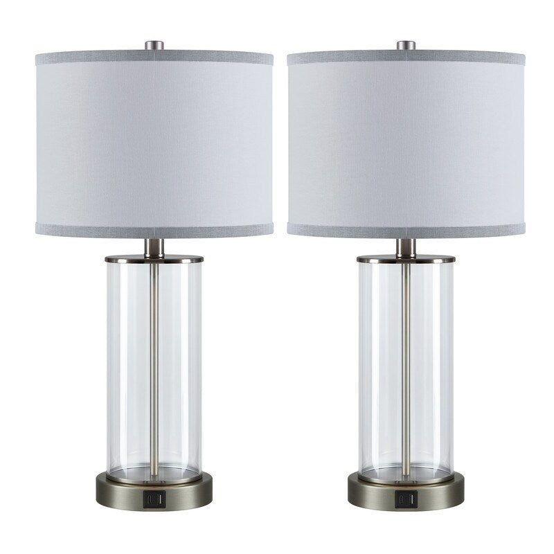 Ensemble de lampes de table à commande tactile KAWOTI 23.25 avec port USB et ampoules