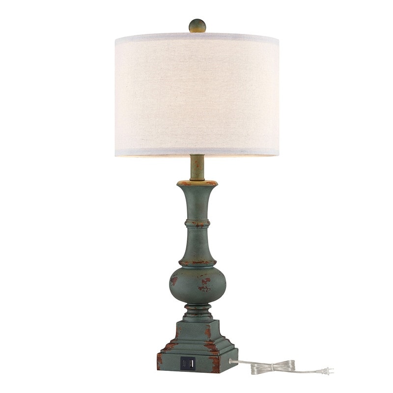Ensemble de lampes de table KAWOTI 25,5 pouces avec ports USB et ampoules (lot de 2) - L 12 x H 25,5