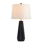 Lampe de table bleue KAWOTI 27 avec abat-jour en tissu