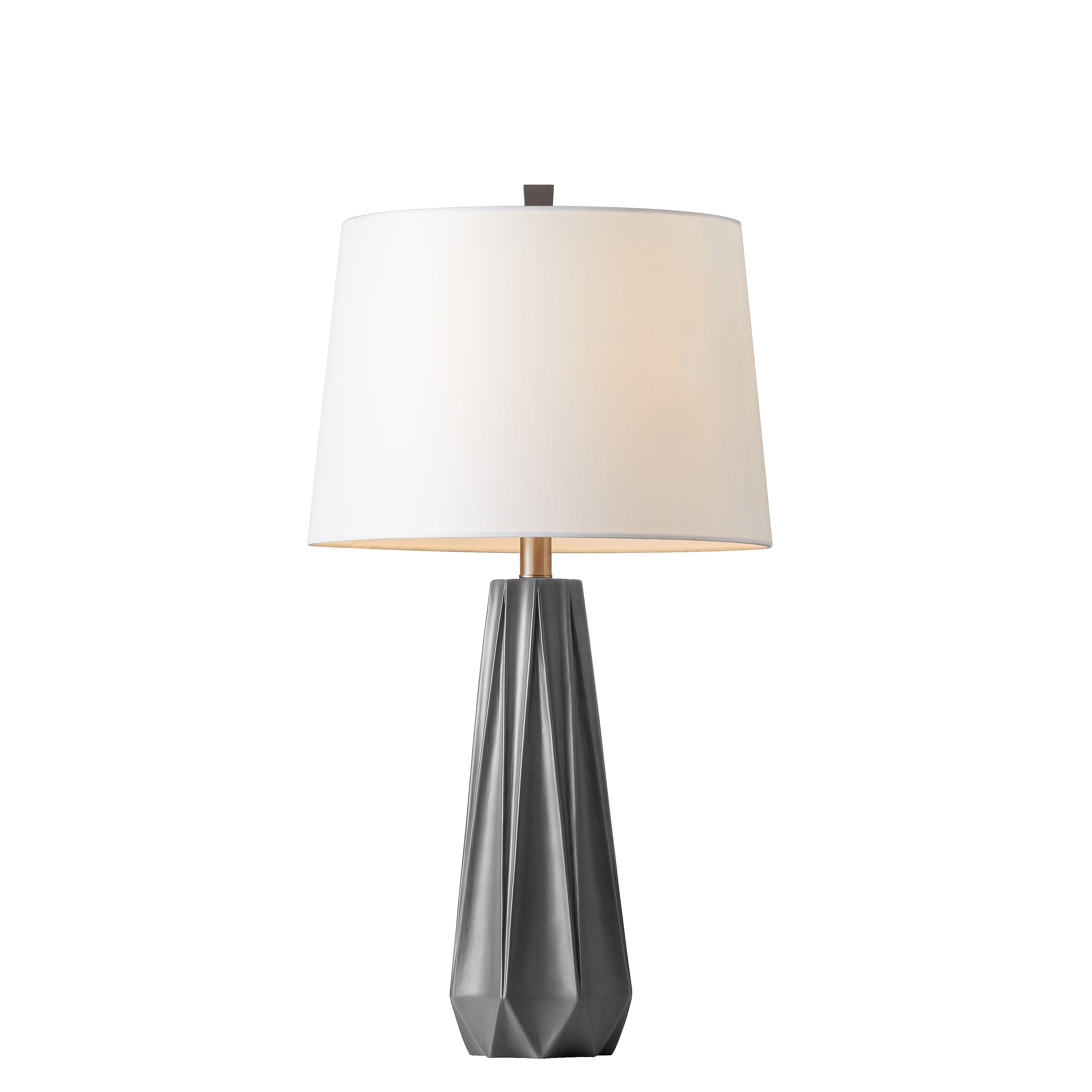 Lampe de table bleue KAWOTI 27 avec abat-jour en tissu