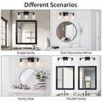 Applique de salle de bain KAWOTI à 3 lampes avec abat-jour en verre transparent