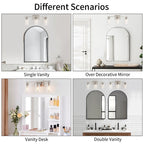 Applique de salle de bain KAWOTI à 3 lampes avec abat-jour en verre transparent