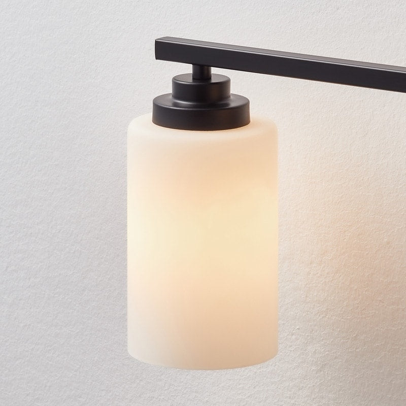 Applique de salle de bain KAWOTI à 3 lampes à intensité variable avec verre blanc givré