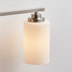 Applique de salle de bain KAWOTI à 3 lampes à intensité variable avec verre blanc givré