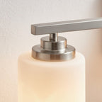Applique de salle de bain KAWOTI à 3 lampes à intensité variable avec verre blanc givré