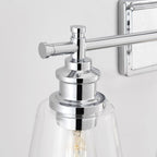Applique de salle de bain KAWOTI à 4 lumières avec abat-jour en verre