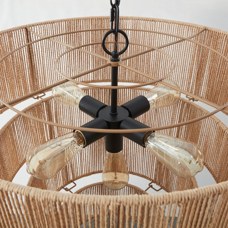 Suspension bohème KAWOTI largeur 26, 5 lumières et 4 niveaux