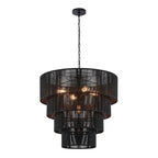 Suspension bohème KAWOTI largeur 26, 5 lumières et 4 niveaux