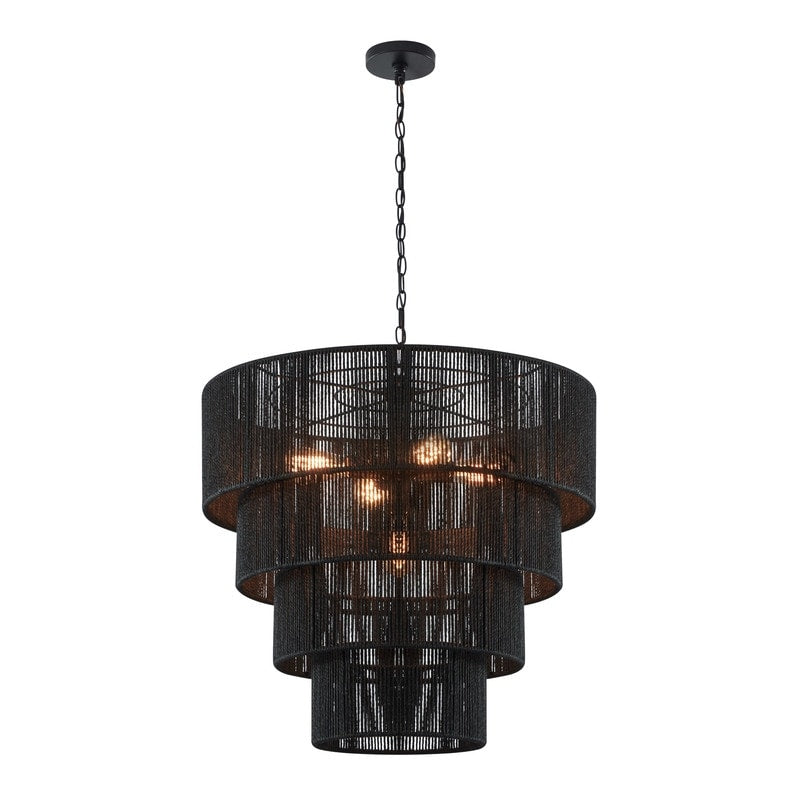 Suspension bohème KAWOTI largeur 26, 5 lumières et 4 niveaux