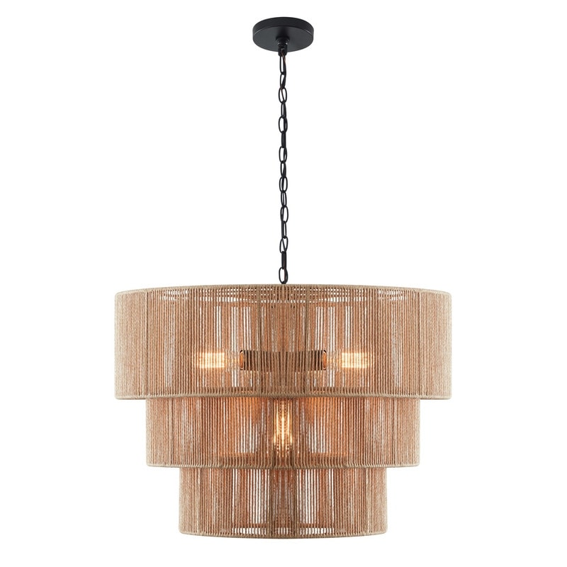 Suspension bohème KAWOTI largeur 26, 5 lumières et 4 niveaux