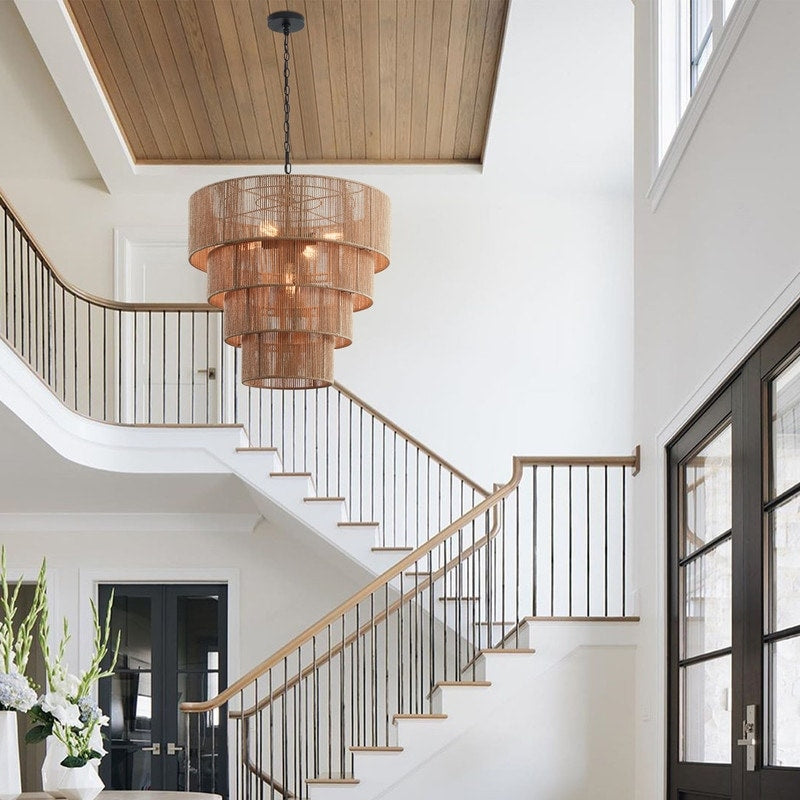Suspension bohème KAWOTI largeur 26, 5 lumières et 4 niveaux