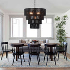 Suspension bohème KAWOTI largeur 26, 5 lumières et 4 niveaux