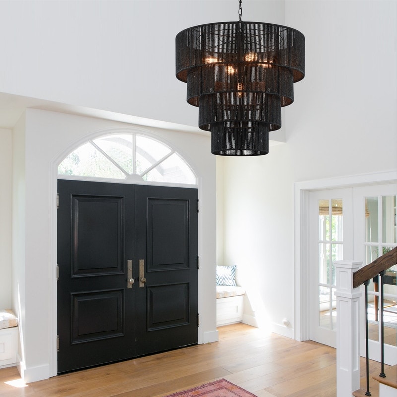 Suspension bohème KAWOTI largeur 26, 5 lumières et 4 niveaux