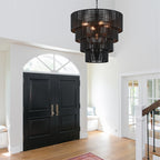 Suspension bohème KAWOTI largeur 26, 5 lumières et 4 niveaux