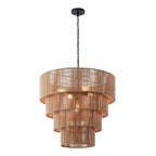 Suspension bohème KAWOTI largeur 26, 5 lumières et 4 niveaux