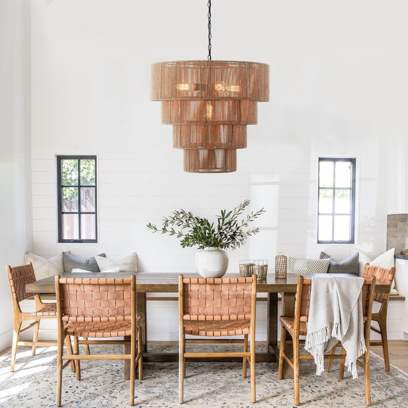 Suspension bohème KAWOTI largeur 26, 5 lumières et 4 niveaux