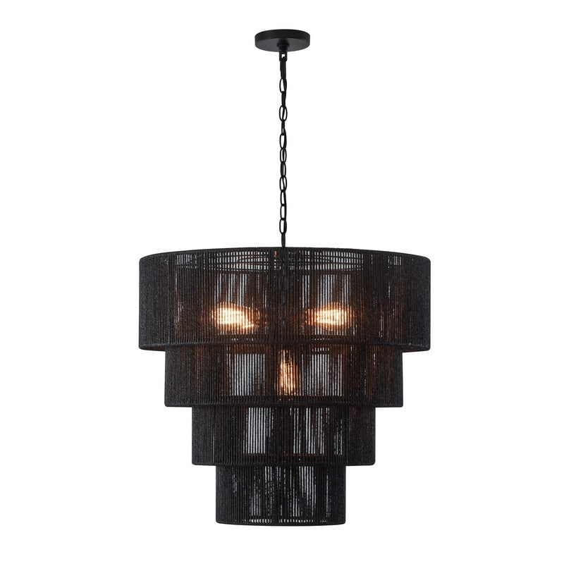 Suspension bohème KAWOTI largeur 26, 5 lumières et 4 niveaux