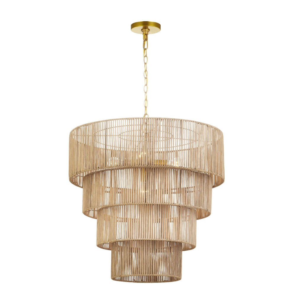 Suspension bohème KAWOTI largeur 26, 5 lumières et 4 niveaux