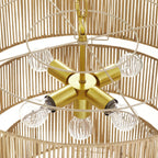 Suspension bohème KAWOTI largeur 26, 5 lumières et 4 niveaux