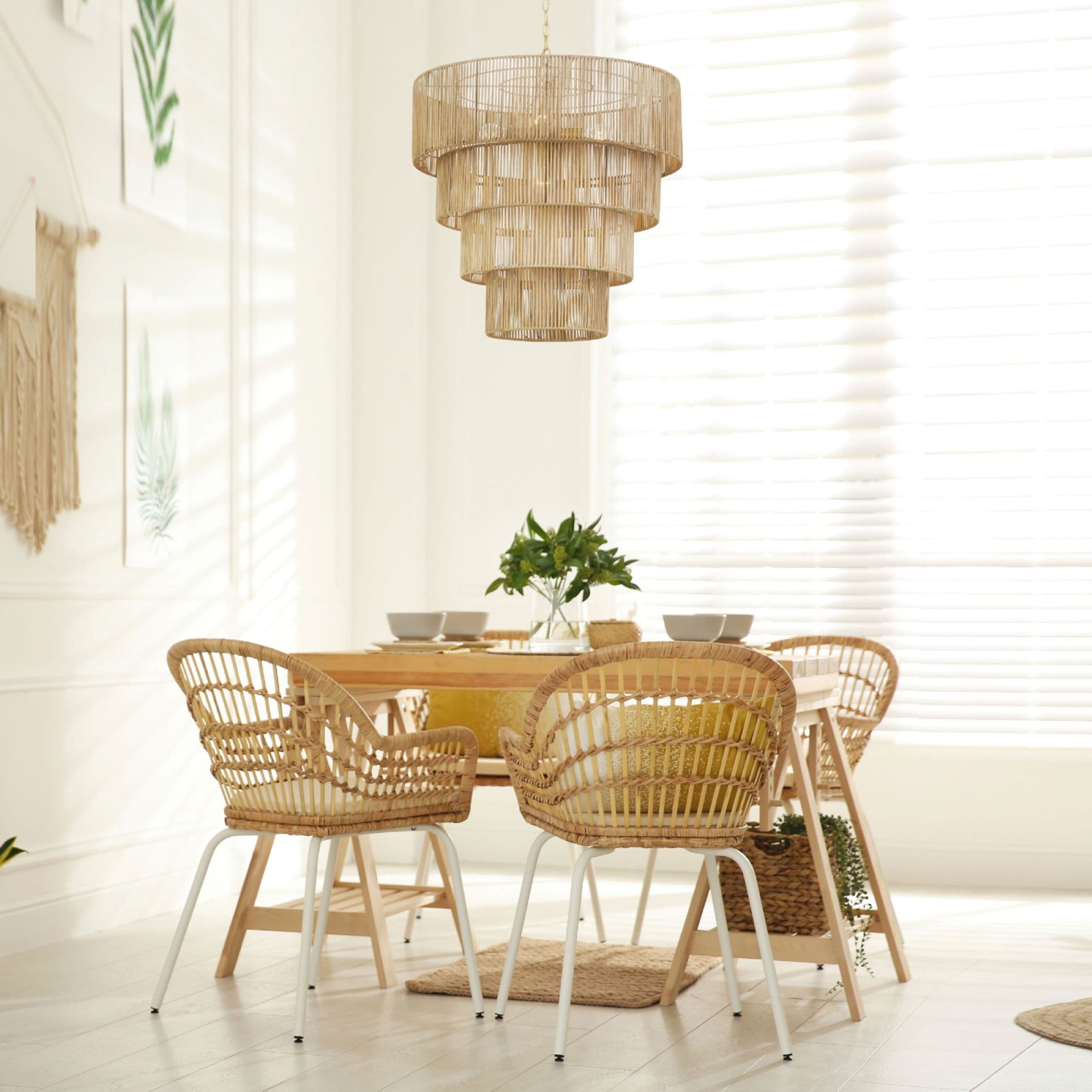 Suspension bohème KAWOTI largeur 26, 5 lumières et 4 niveaux