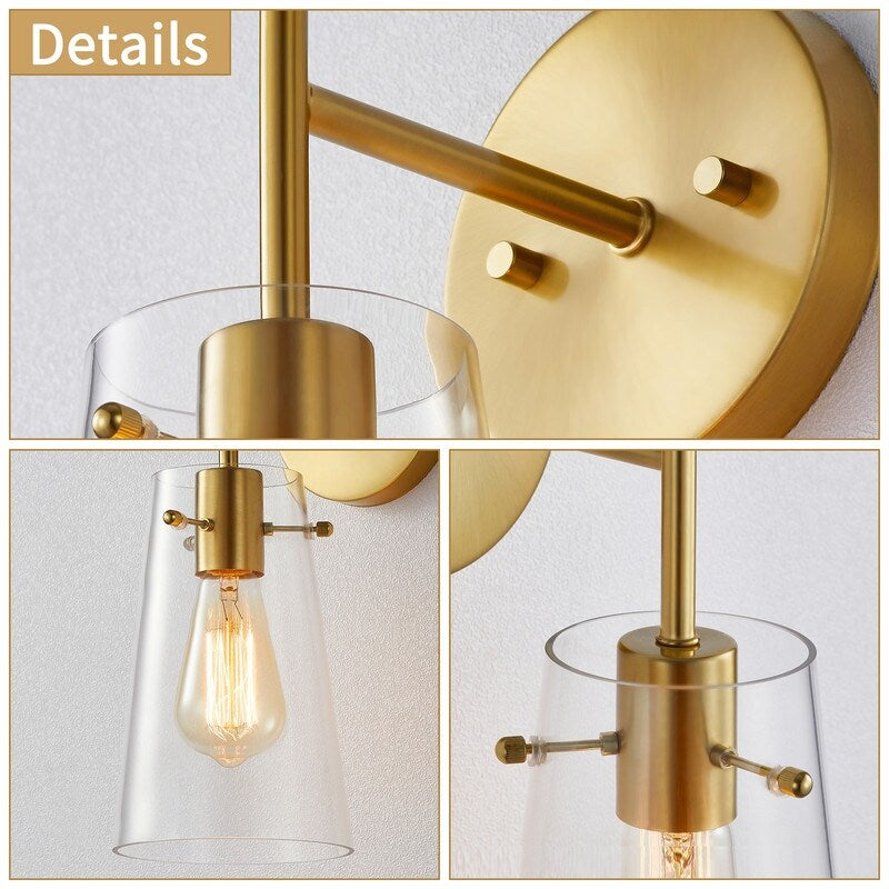 Applique murale moderne à bras KAWOTI de 5 po de largeur et 1 ampoule