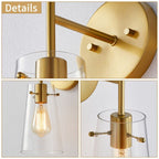 Applique murale moderne à bras KAWOTI de 5 po de largeur et 1 ampoule