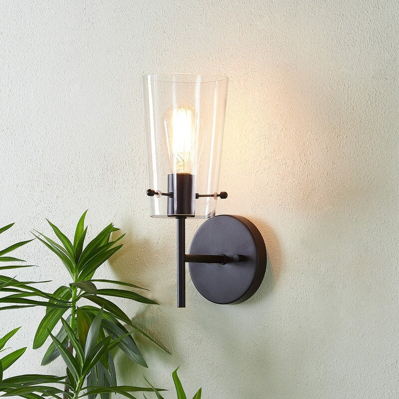 Applique murale moderne à bras KAWOTI de 5 po de largeur et 1 ampoule