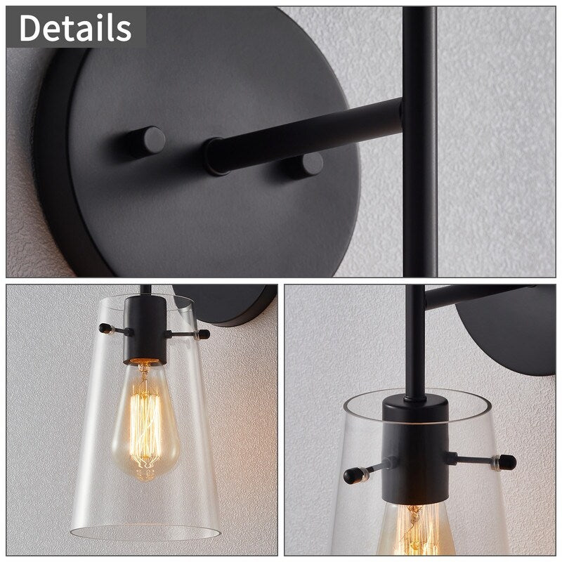 Applique murale moderne à bras KAWOTI de 5 po de largeur et 1 ampoule