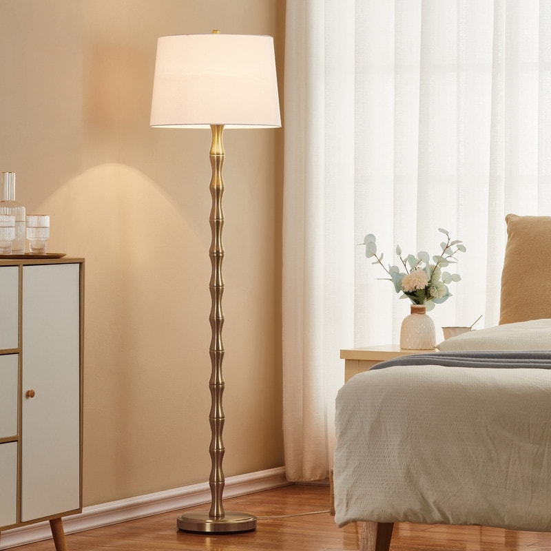 Lampadaire KAWOTI 61'' avec abat-jour en tissu Empire