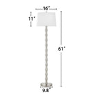 Lampadaire KAWOTI 61'' avec abat-jour en tissu Empire