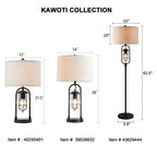 Lampadaire standard KAWOTI en bronze de 62,5 pouces avec veilleuse