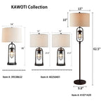 Lampadaire standard KAWOTI en bronze de 62,5 pouces avec veilleuse