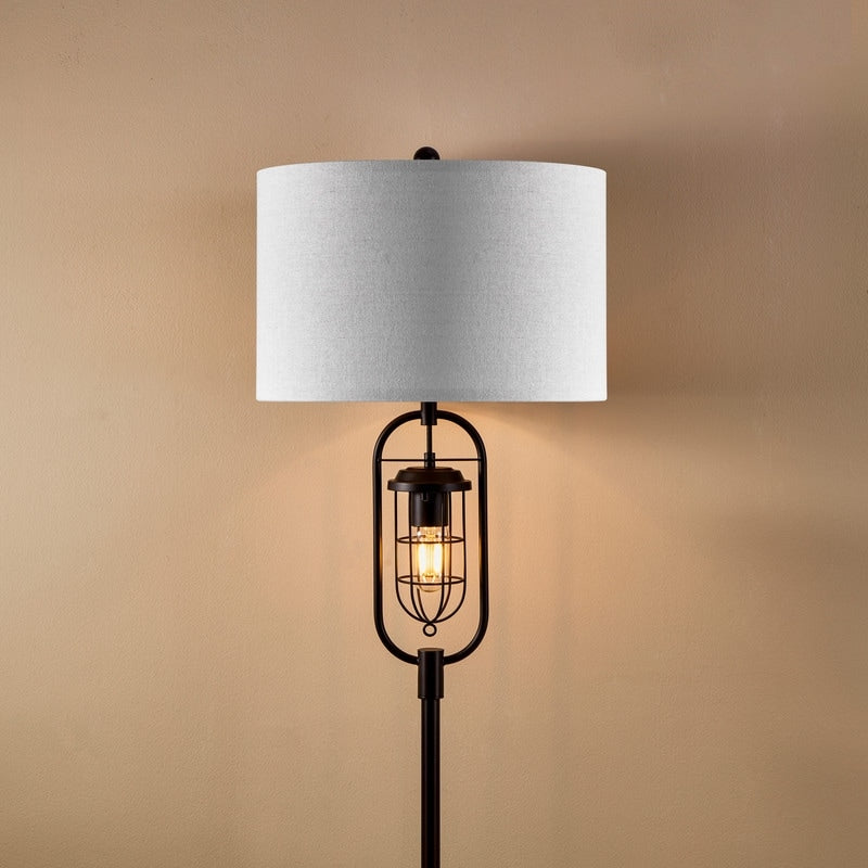 Lampadaire standard KAWOTI en bronze de 62,5 pouces avec veilleuse