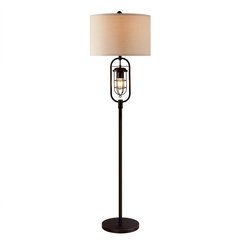 Lampadaire standard KAWOTI en bronze de 62,5 pouces avec veilleuse