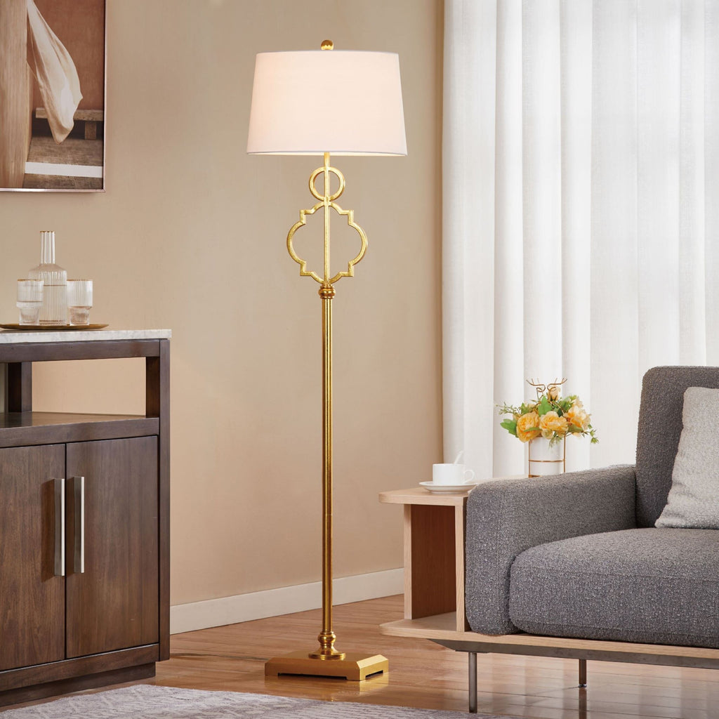 Lampadaire standard KAWOTI en bronze de 62,5 pouces avec veilleuse