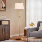 Lampadaire standard KAWOTI en bronze de 62,5 pouces avec veilleuse