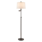 Lampadaire KAWOTI à bras pivotant réglable en hauteur de 64,5 pouces avec abat-jour