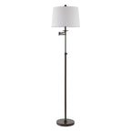 Lampadaire KAWOTI à bras pivotant réglable en hauteur de 64,5 pouces avec abat-jour
