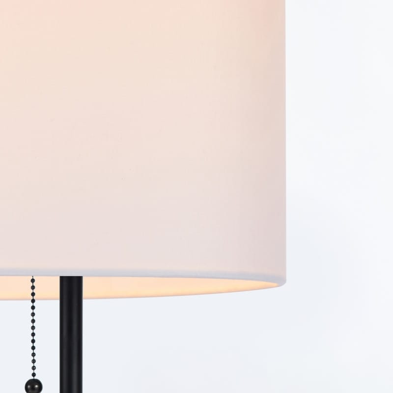Lampadaire standard moderne réglable KAWOTI de 65 pouces avec abat-jour tambour blanc