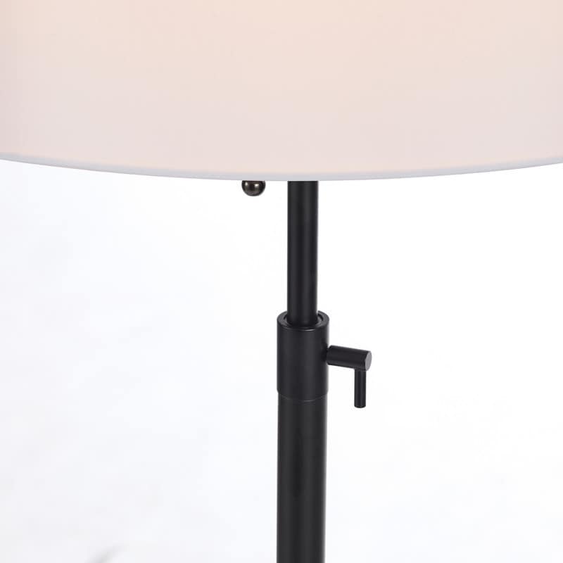 Lampadaire standard moderne réglable KAWOTI de 65 pouces avec abat-jour tambour blanc