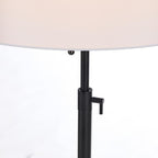 Lampadaire standard moderne réglable KAWOTI de 65 pouces avec abat-jour tambour blanc