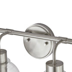 Applique de salle de bain à intensité variable KAWOTI avec abat-jour en verre transparent