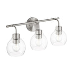 Applique de salle de bain à intensité variable KAWOTI avec abat-jour en verre transparent