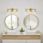 Applique de salle de bain à intensité variable KAWOTI avec abat-jour en verre transparent