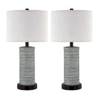 Ensemble de lampes de table à commande tactile KAWOTI avec ports USB (lot de 2)