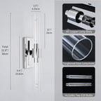 Appliques murales modernes en verre KAYLA, luminaires muraux d'intérieur, éclairage de vanité avec abat-jour en verre (lot de 2)