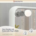 Miroir de maquillage Hollywood Keonjinn à LED avec 15/18 lumières LED